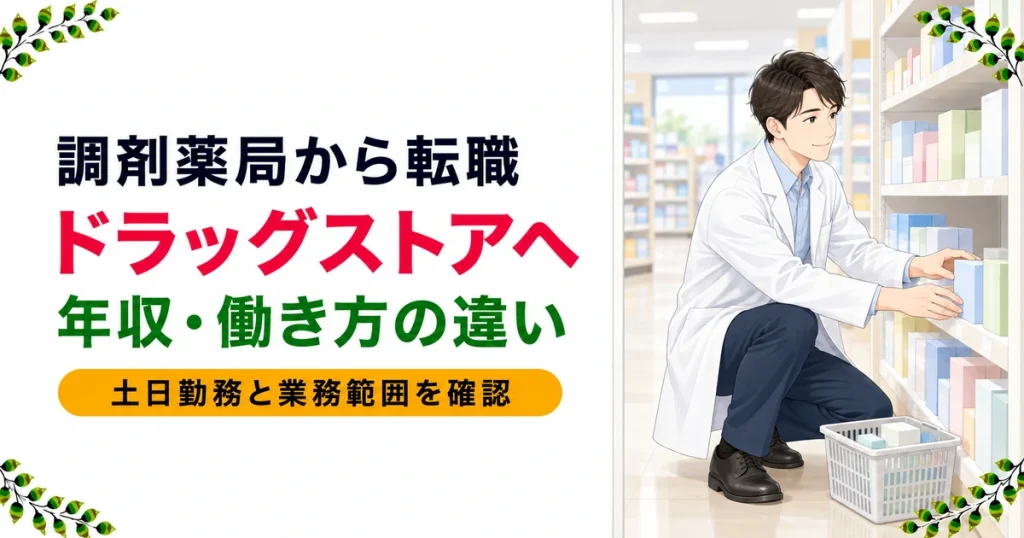 調剤薬局からドラッグストアへ転職した体験談｜年収・働き方のリアル