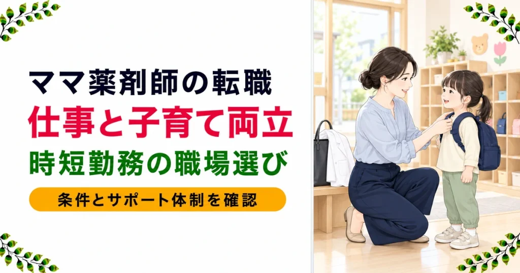 ママ薬剤師が転職した体験談｜子育てと両立できる職場の見つけ方