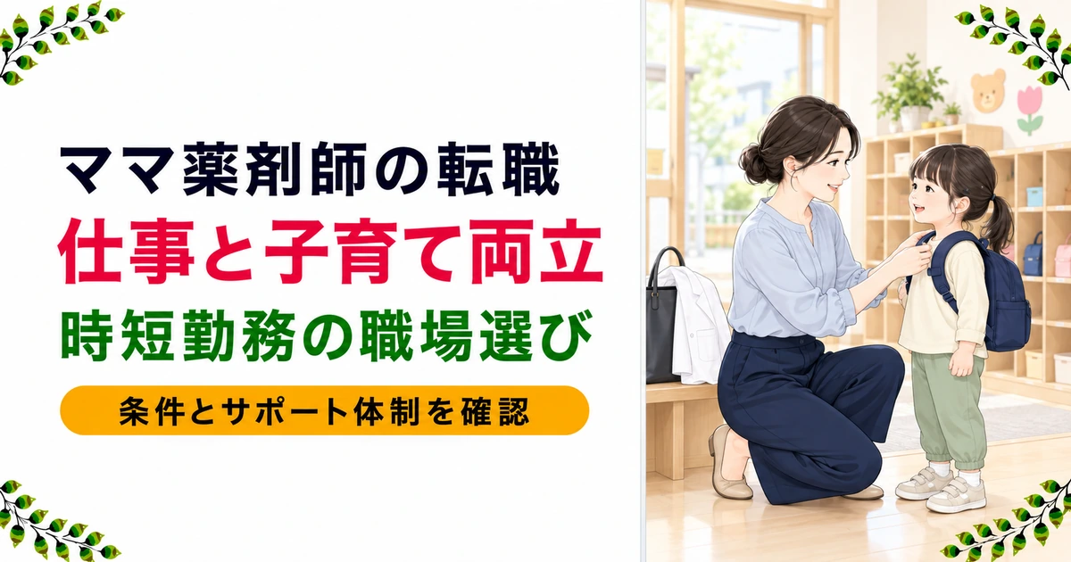 ママ薬剤師が転職した体験談|子育てと両立できる職場の見つけ方